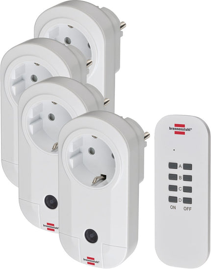Brennenstuhl COMFORT-LINE RADIOGRAFISCH BEDIENDE SCHAKELAARSET 4X IP20