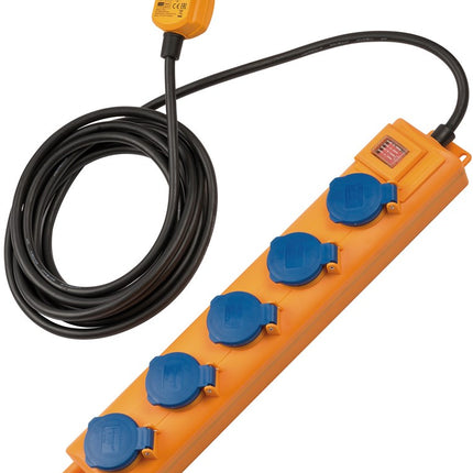 Brennenstuhl SUPER-SOLID SL 554 DE FI IP54 TAFELCONTACTDOZENBLOK 5-VOUDIG 5M H07RN-F 3G1,5