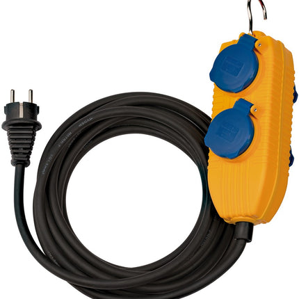 Brennenstuhl BOUWPLAATSEN-KABEL IP54 MET CONTACTDOZENBLOK 10M ZWART H07RN-F 3G1,5