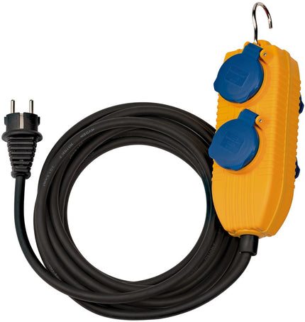 Brennenstuhl BOUWPLAATSEN-KABEL IP54 MET CONTACTDOZENBLOK 10M ZWART H07RN-F 3G1,5