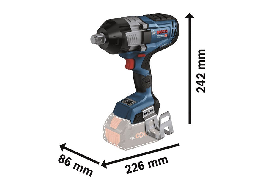 Bosch GDS 18V-1600 HC accu Draaislagmoeraanzetter - 06019M1000