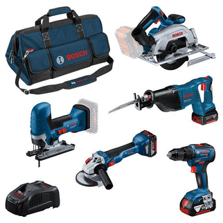 BOSCH COMBISET 5-DELIG                  GSR+GWS+GKS+GSA+GST+3x4.0+GAL+B