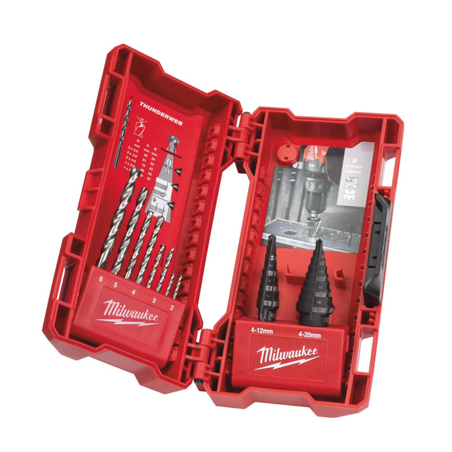 Milwaukee Stappen- en Metaalborenset 10-Delig Combiset MetaalBoor Set 10st – 48899350
