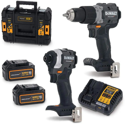 DeWALT DCK200MP2T-QW 18V XR Mclaren 2-Delige Set met 2X 5.0Ah Accu Twinkit in TSTAK 5.0Ah