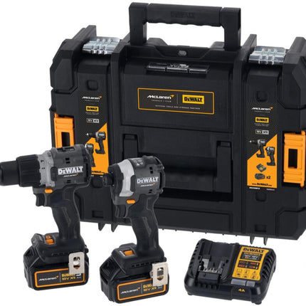 DeWALT DCK200MP2T-QW 18V XR Mclaren 2-Delige Set met 2X 5.0Ah Accu Twinkit in TSTAK 5.0Ah