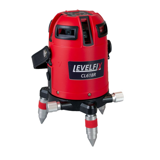 Levelfix CL618R Multi Lijnlaserset ROOD Gemotoriseerd met Ontvanger – 554031