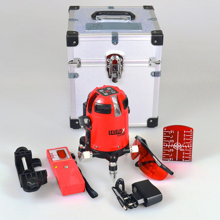 Levelfix CL618R Multi Lijnlaserset ROOD Gemotoriseerd met Ontvanger – 554031