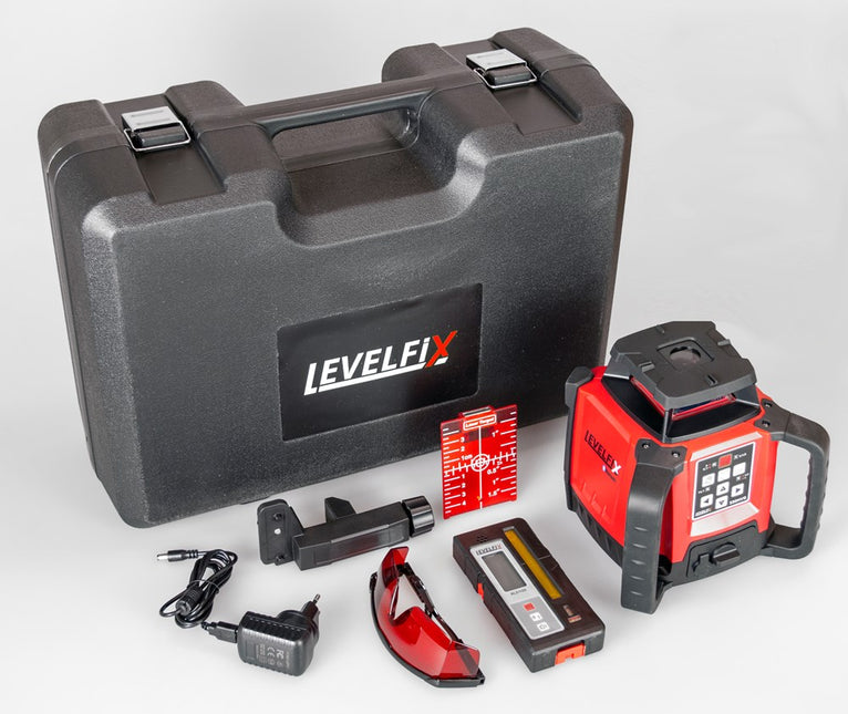 Levelfix 550HV Bouwlaser Set met Statief 1,8M en Baaklat 1 Rood – 554511