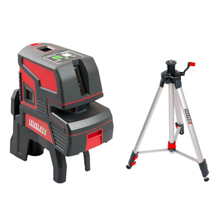 Afbeelding LEVELFIX kruislaser met groene straal CL202G SET