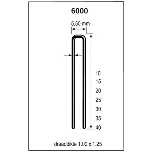 Dutack Niet 6000 35mm CNK Geharst DS 5,0ML Serie 5MILLE in Doos – 5028033