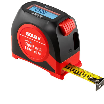 Afbeelding SOLA digitale rolbandmaat + laserafstandsmeter METEC