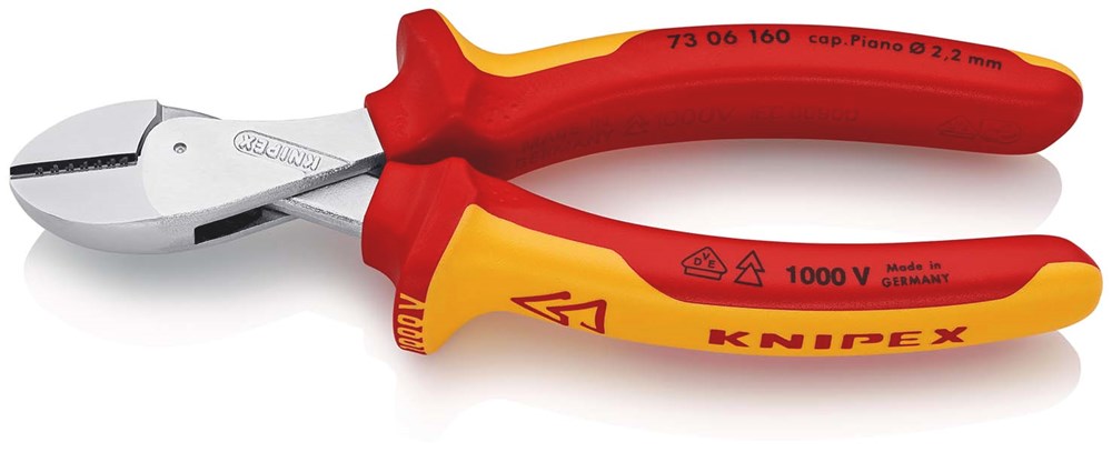 KNIPEX ZIJSNIJTANG X-CUT 160MM          VERCHROOMD VDE