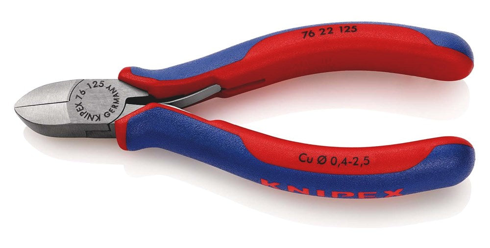 KNIPEX ZIJSNIJTANG ZONDER FACET 125MM   + VEER