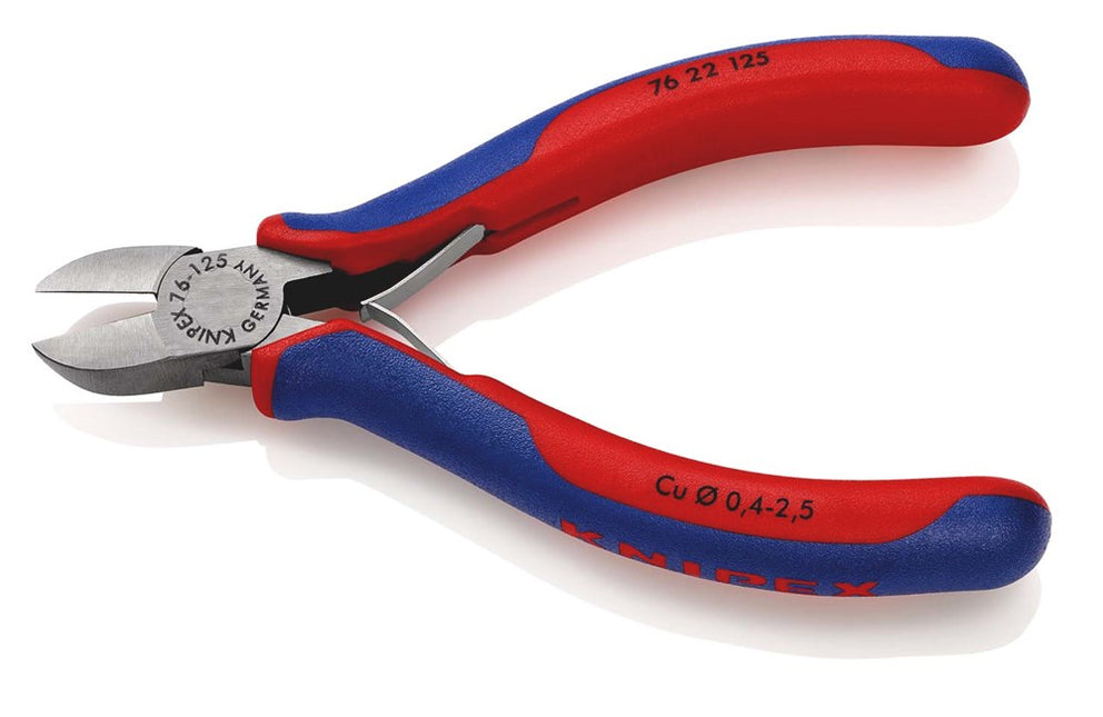 KNIPEX ZIJSNIJTANG ZONDER FACET 125MM   + VEER