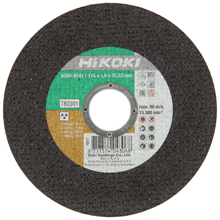 HiKOKI Doorslijpschijf voor RVS/metaal 115x1mm - 782301