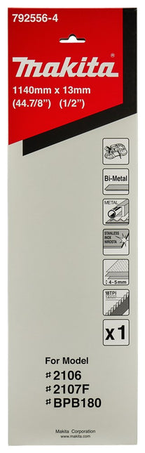 Makita Zaagband Metaal/rvs 1140X13mm BIM Zaaglint 18T Bi-M – 792556-4