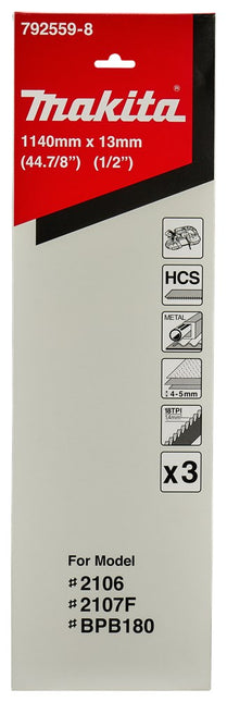 Makita Zaagband Metaal 1140X13mm HCS Zaaglint 18T Hss – 792559-8