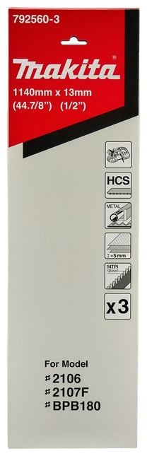 Makita Zaagband Metaal 1140X13mm HCS Zaaglint 14T Hss – 792560-3