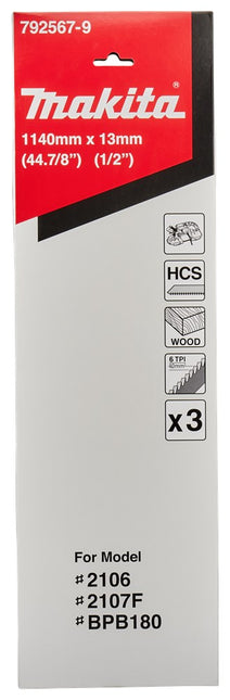 Makita Zaagband Hout 1140X13mm Zaaglint 6T Hss – 792567-9