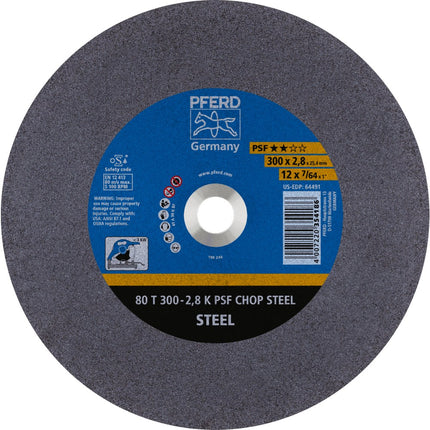 Afbeelding PFERD TOOLS doorslijpschijf voor stationair gebruik 80 T PSF CHOP STEEL