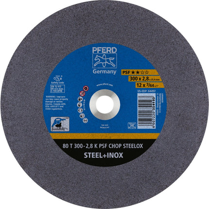 Afbeelding PFERD TOOLS doorslijpschijf voor stationair gebruik 80 T PSF CHOP STEELOX
