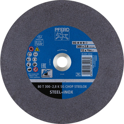 Afbeelding PFERD TOOLS doorslijpschijf voor stationair gebruik 80 T SG CHOP STEELOX