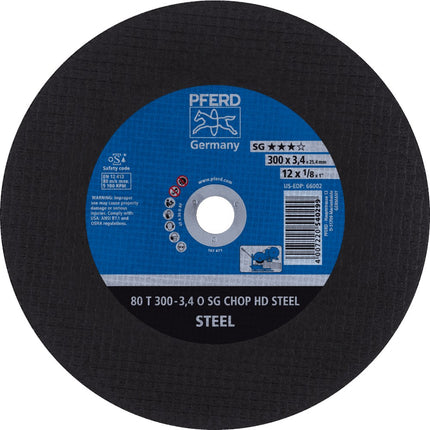 Afbeelding PFERD TOOLS doorslijpschijf voor stationair gebruik 80 T SG CHOP HD STEEL