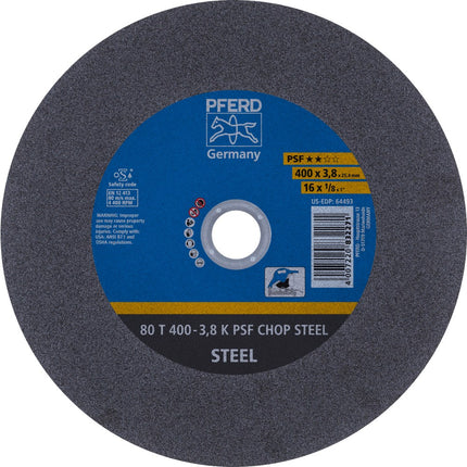 Afbeelding PFERD TOOLS doorslijpschijf voor stationair gebruik 80 T PSF CHOP STEEL
