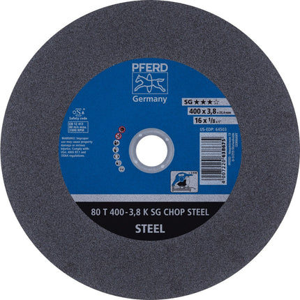 Afbeelding PFERD TOOLS doorslijpschijf voor stationair gebruik 80 T SG CHOP STEEL