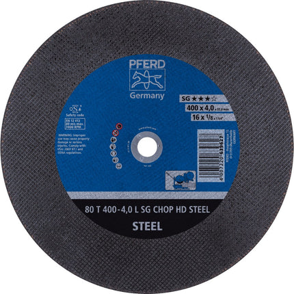 Afbeelding PFERD TOOLS doorslijpschijf voor stationair gebruik 80 T SG CHOP HD STEEL