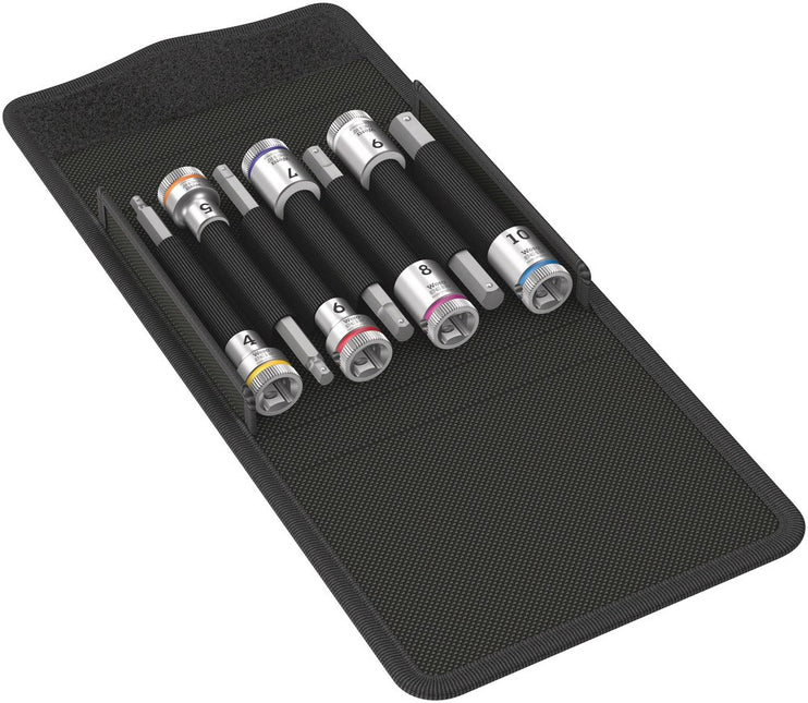 8740 B HF 1 Zyklop Bitdoppen set binnenzeskant, met vasthoudfunctie, 3/8\"-aandrijving, 7-delig