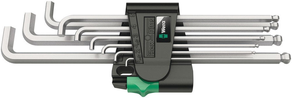 950/9 Hex-Plus 4 Stifsleutelset, metrisch, verchroomd, 9-delig