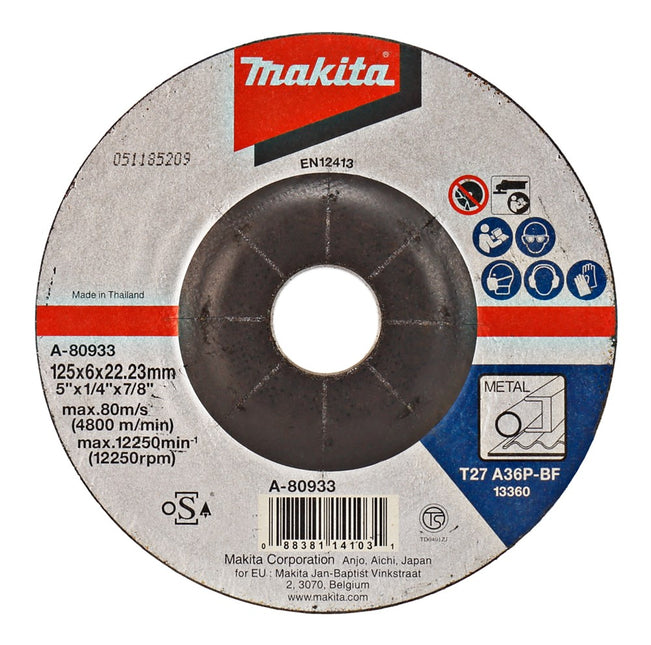 Makita Afbraamschijf 125X6X22.2 – A-80933
