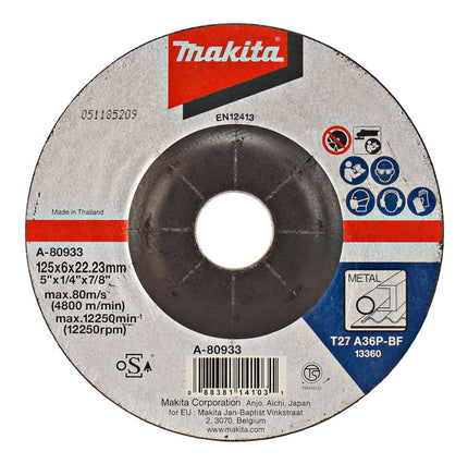 Makita Afbraamschijf 125X6X22.2 – A-80933
