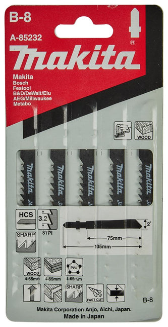 Makita Decoupeerzaagblad Hout 75mm B8 Decoupeerzaagblad – A-85232