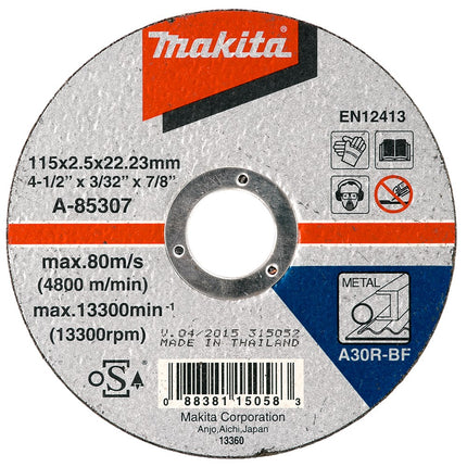 Makita Doorslijpschijf 115X2,5X22,23mm Staal – A-85307