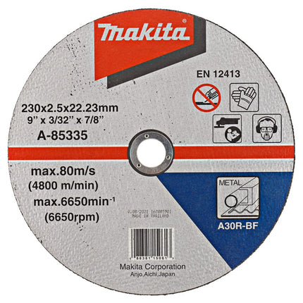 Makita Doorslijpschijf 230X2,5X22,23mm Staal – A-85335