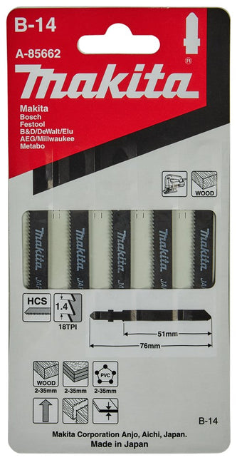Makita Decoupeerzaagblad Hout 50mm B14 Decoupeerzaagblad – A-85662