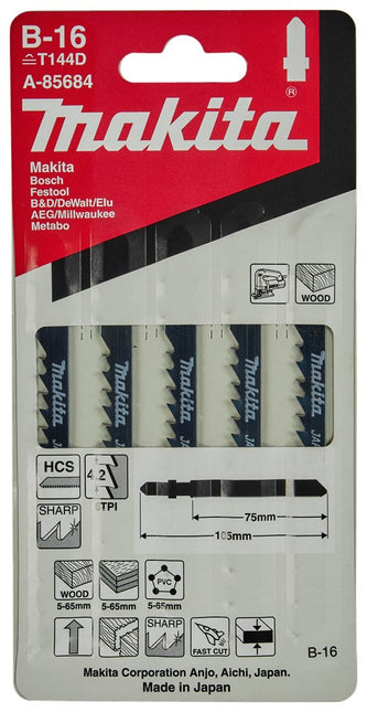Makita Decoupeerzaagblad Hout 75mm T144D Decoupeerzaagblad – A-85684