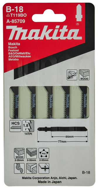 Makita Decoupeerzaagblad Hout 44mm T119BO Decoupeerzaagblad – A-85709