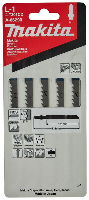 Makita Decoupeerzaagblad Hout 101mm T301CD Decoupeerzaagblad – A-86290
