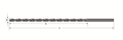 Afbeelding Dormer extra lange hss spiraalboor (10xd) A125