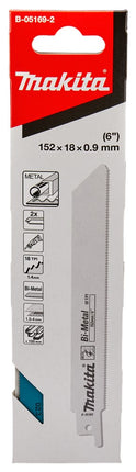 Makita Reciprozaagblad Metaal 132mm Rec.Zaagblad 132 Met. S922EF 10st – B-05169-2