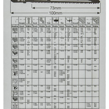 Makita Decoupeerzaagblad met 77mm TA123X Decoupeerzaagblad Metaal – B-06476