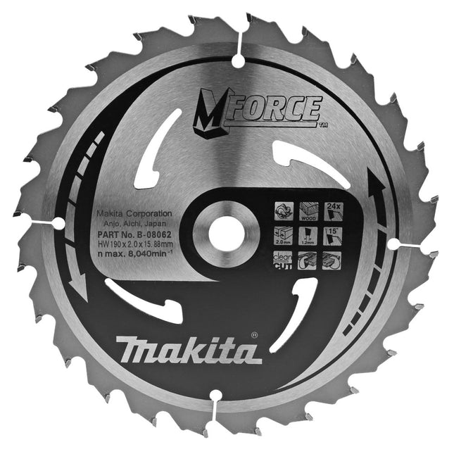 Makita Zaagblad Mforce 190X15,88X2,0 24T 15G Zaagblad – B-08062