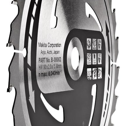 Makita Zaagblad Mforce 190X15,88X2,0 24T 15G Zaagblad – B-08062