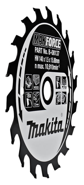 Makita Zaagblad Hout 140X15,88X1,5 18T 20G Zaagblad – B-08137