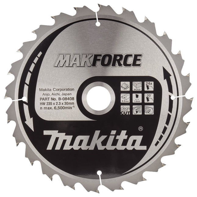 Makita Cirkelzaagblad Hout 235X30X24T 20G – B-08408