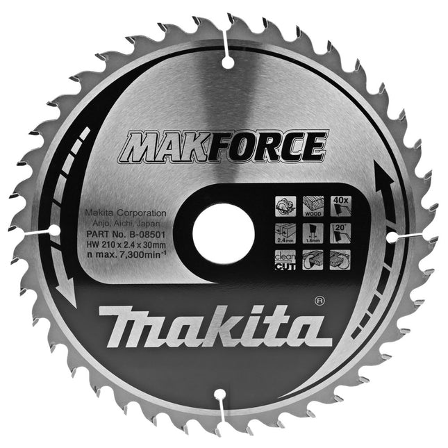Makita Zaagblad Hout 210X30X2,4 40T 20G Zaagblad – B-08501