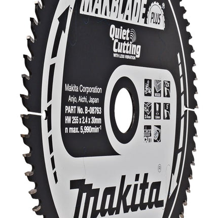 Makita Zaagblad Q+C 255X30X2,4 72T 5G Zaagblad – B-08763